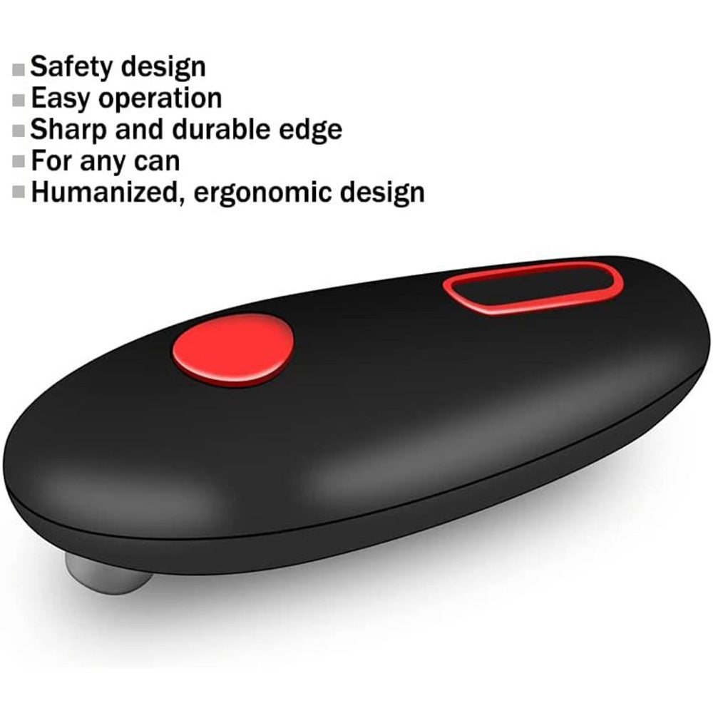 Automatic Electric Can Opener - One-Touch Portable Kitchen Tool for Effortless Jar and Bottle Opening