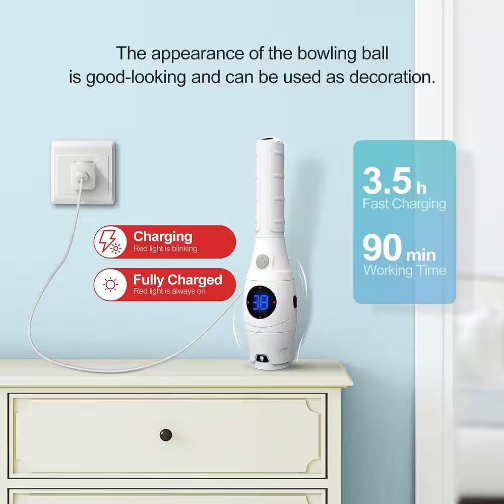 Electric Spin Scrubber 3 Speeds Cordless Cleaning Scrub Brush with 8 Replaceable Heads Adjustable and Extension Handle