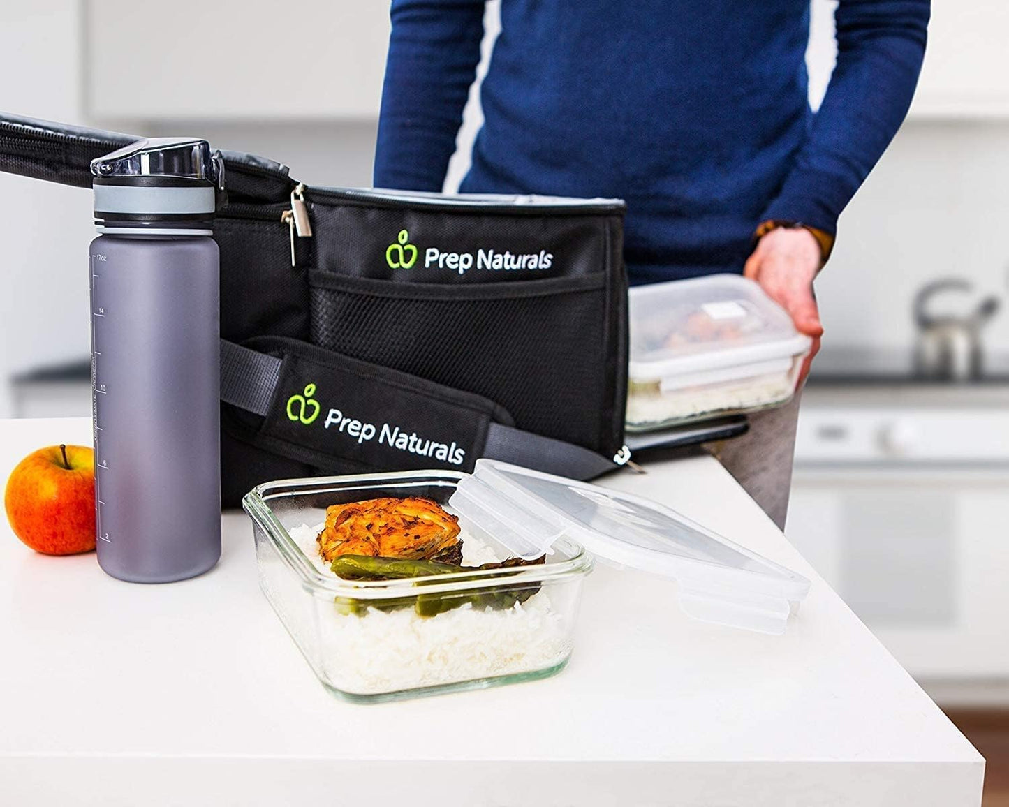 5-Pack Airtight Glass Meal Prep and Storage Containers with Lids - Reusable 880 Millilitres, Single Compartment